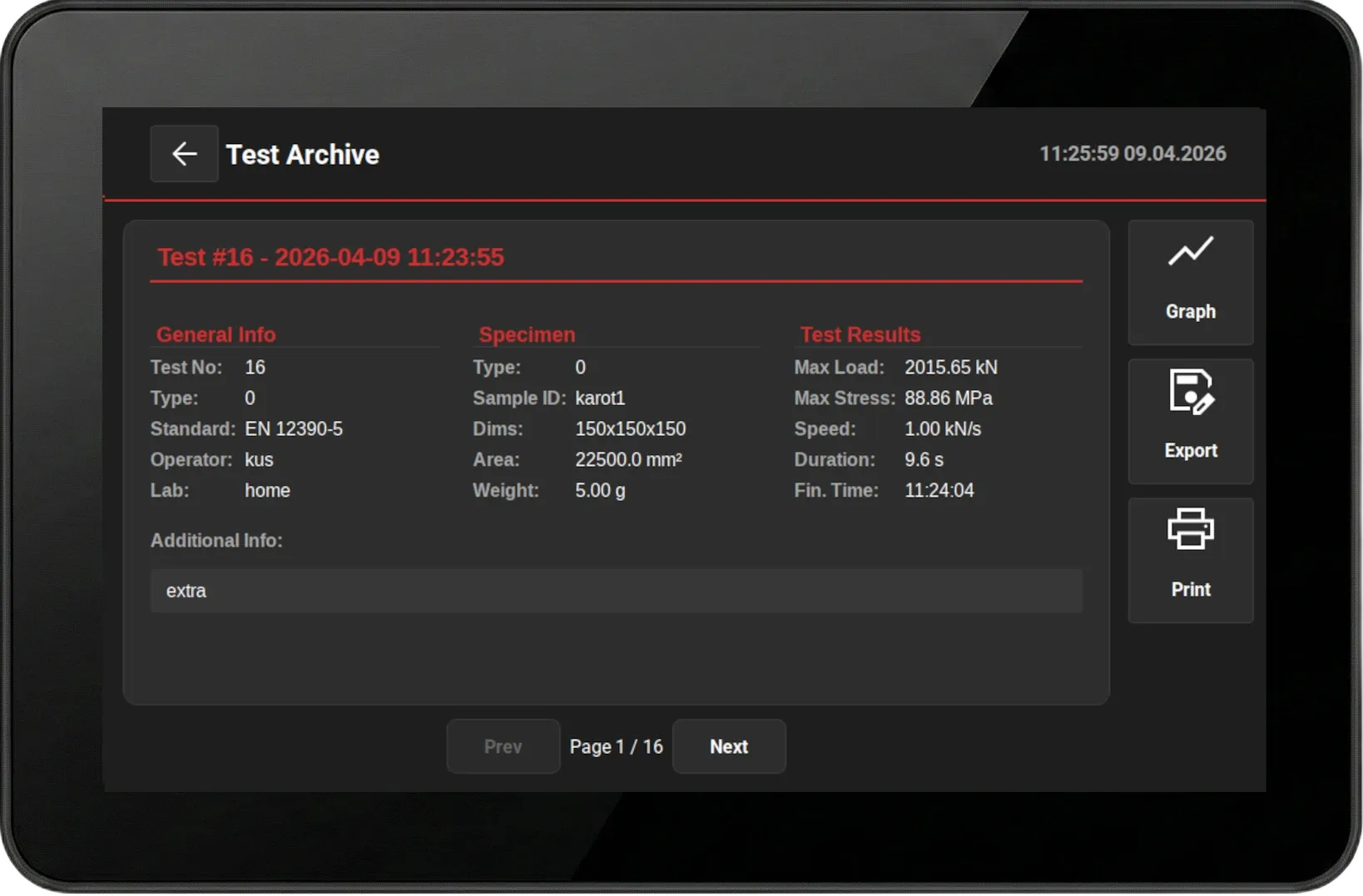 Test Arşivi ve Dışa Aktarma